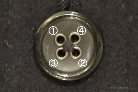 +型のボタン付け