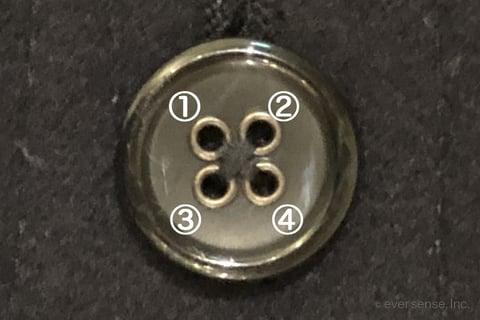 =型のボタン付け