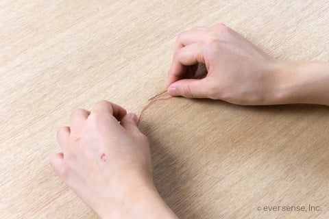 足つきボタンの付け方