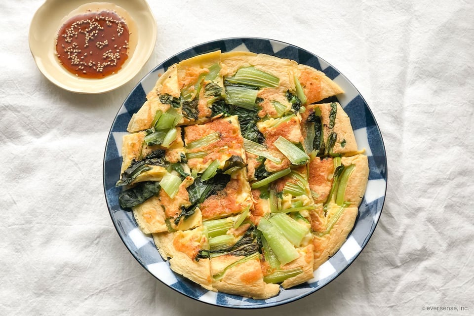 卵 小松菜レシピ 卵多めでふわふわ食感 小松菜のチーズチヂミ コジカジ